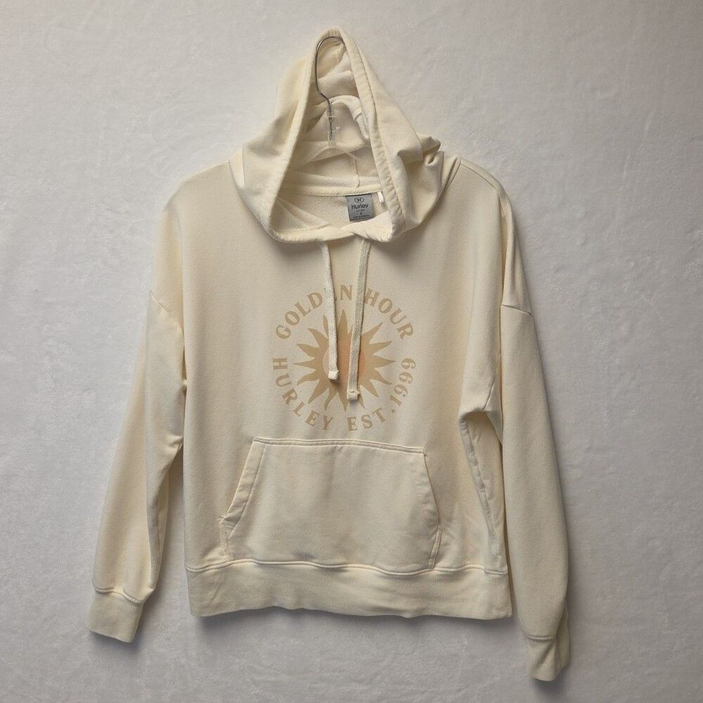Hurley Hoodie Sweatshirt Womens Sz S / M Long Sleeve Graphic Light Weight Soft
